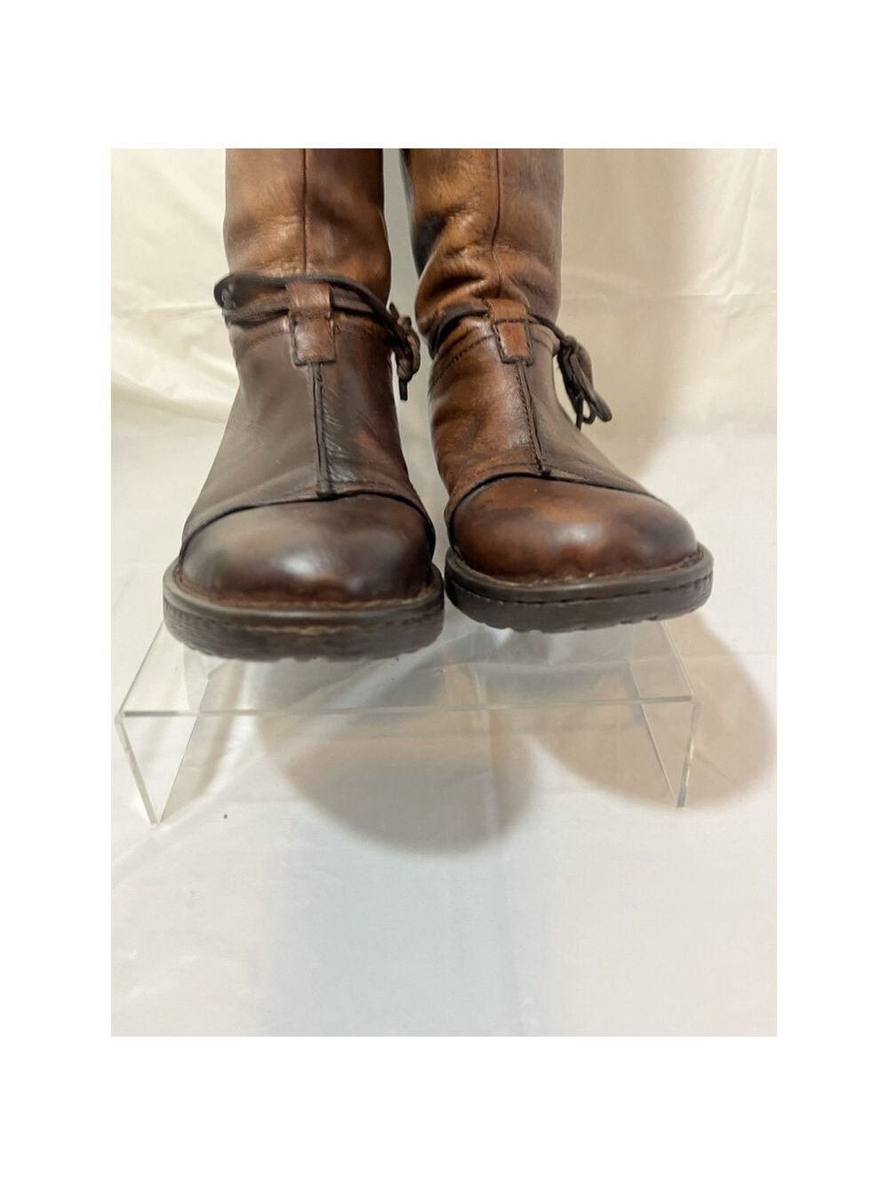Born Shyra Tall Brown Leather Riding Boots Women Sz 8 - Picture 15 of 16